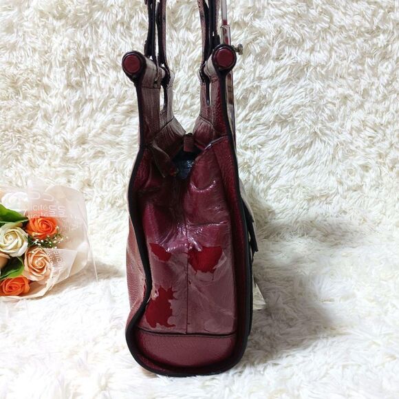 Loewe Lollipop Red Patent Leather Multi-use Shoulder Satchel Bag w/ Papers, VTG - Picture 3 of 14